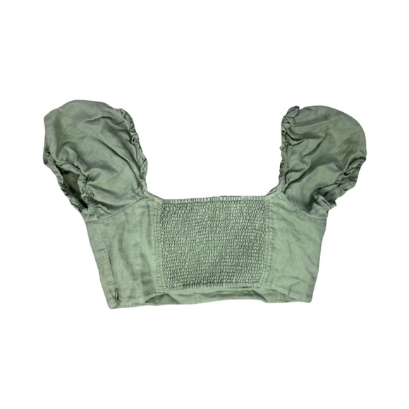 Aritzia Wilfred Wander Linen Blouse | Green | Size M - Picture 2 of 11
